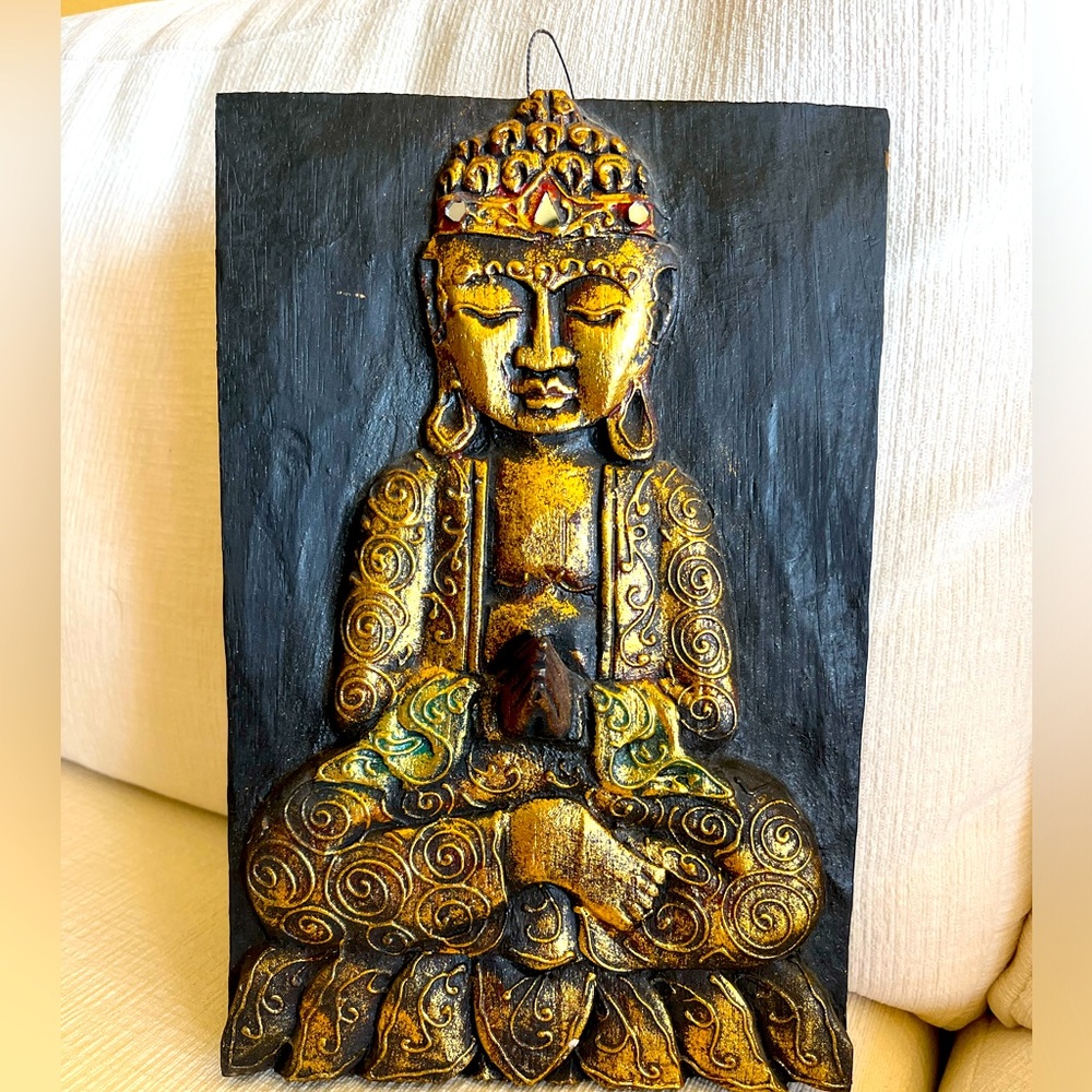 ❌SOLD•Balinese Wood Buddha Wall/Room Decoration
